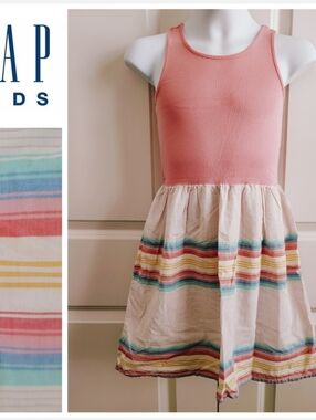 Peach & Multi Tank Dress